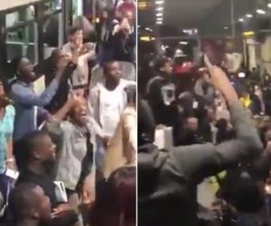 Praise Party breaks out at London train station