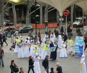 Celestial members take to the streets of London